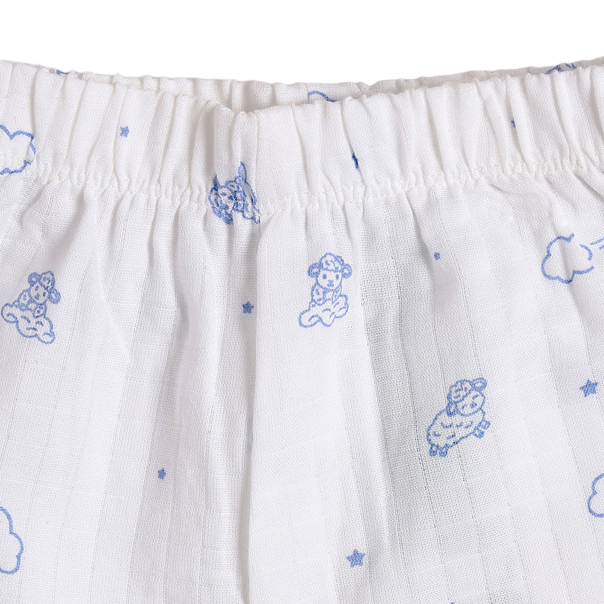 Baby Boys White Printed Cotton Shorts Pack of 2 Regular Fit Casual Shorts