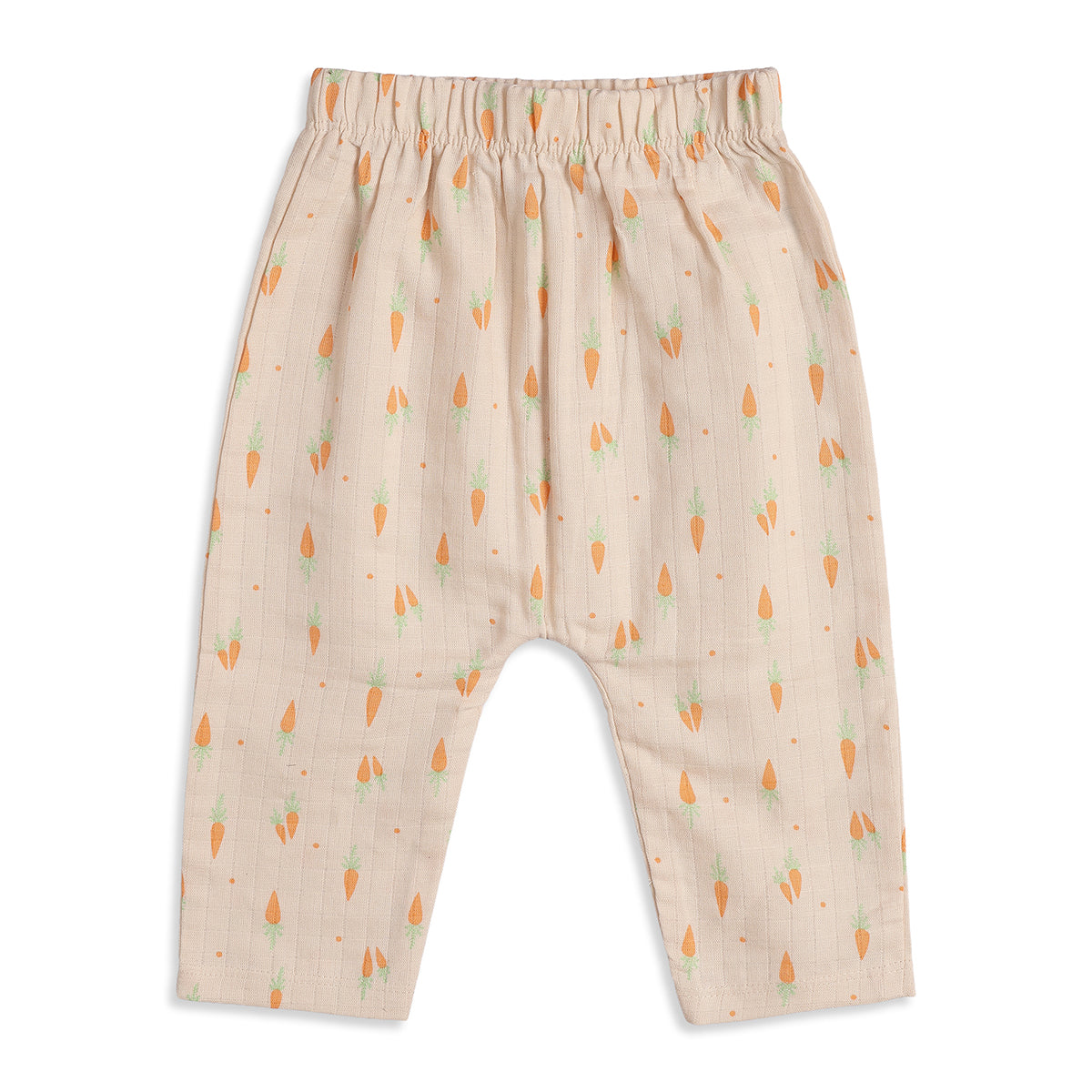 Baby Boys Pack of 2 Printed Muslin Jogger Pants Regular Fit Casual Bottomwear - Mint Green & Beige