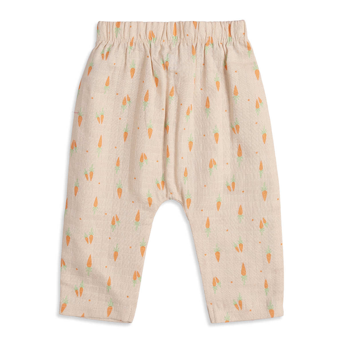 Baby Boys Pack of 2 Printed Muslin Jogger Pants Regular Fit Casual Bottomwear - Mint Green & Beige