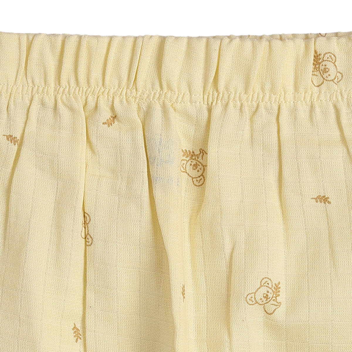 Baby Boys Pack of 2 Printed Muslin Jogger Pants Regular Fit Casual Bottomwear - Light Blue & Yellow
