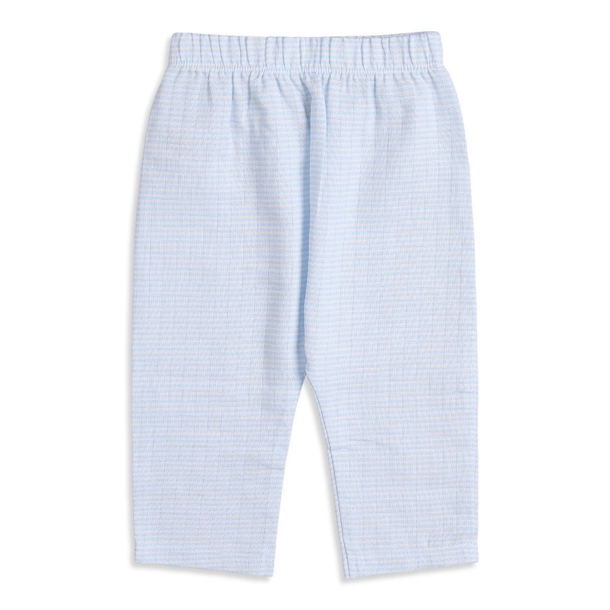Baby Boys Pack of 2 Printed Muslin Jogger Pants Regular Fit Casual Bottomwear - Light Blue & Yellow