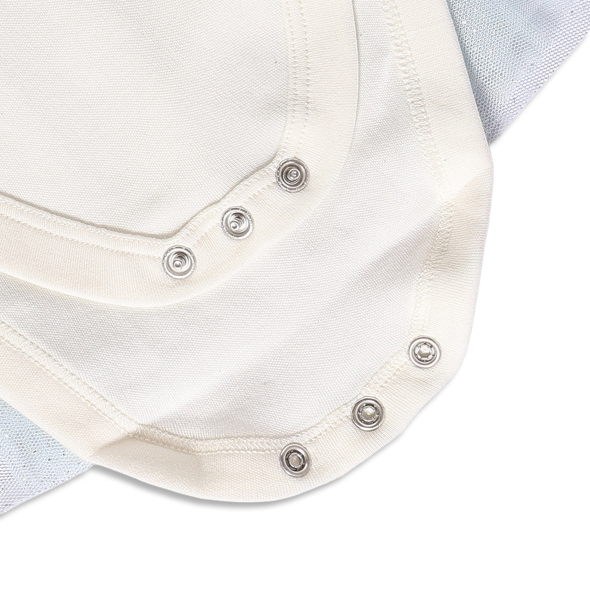 Baby Girls Star Embellished Tulle Dress with Headband, White and Light Blue