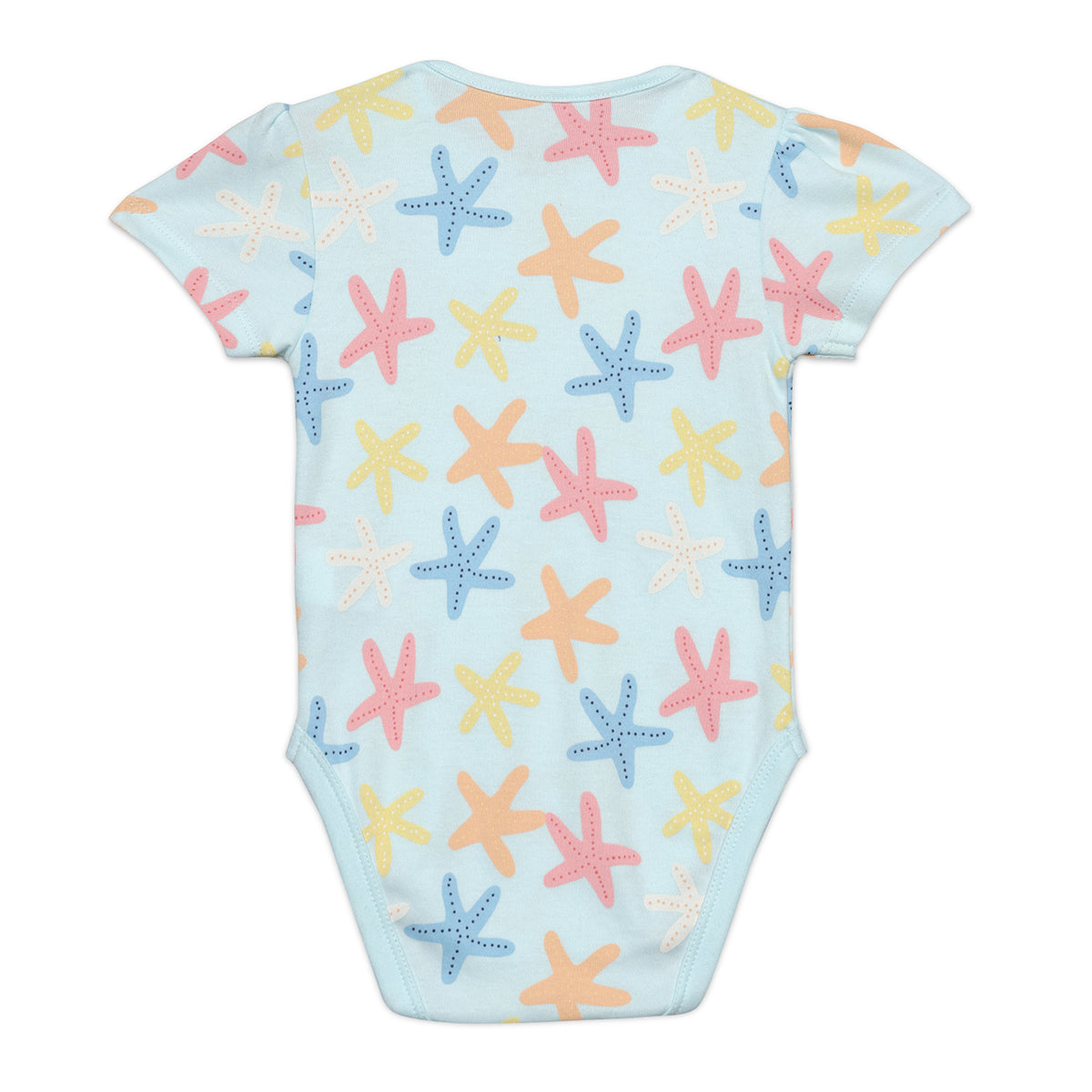 Baby Girls  Starfish Printed Bodysuits Pack Of 2, Multicolor