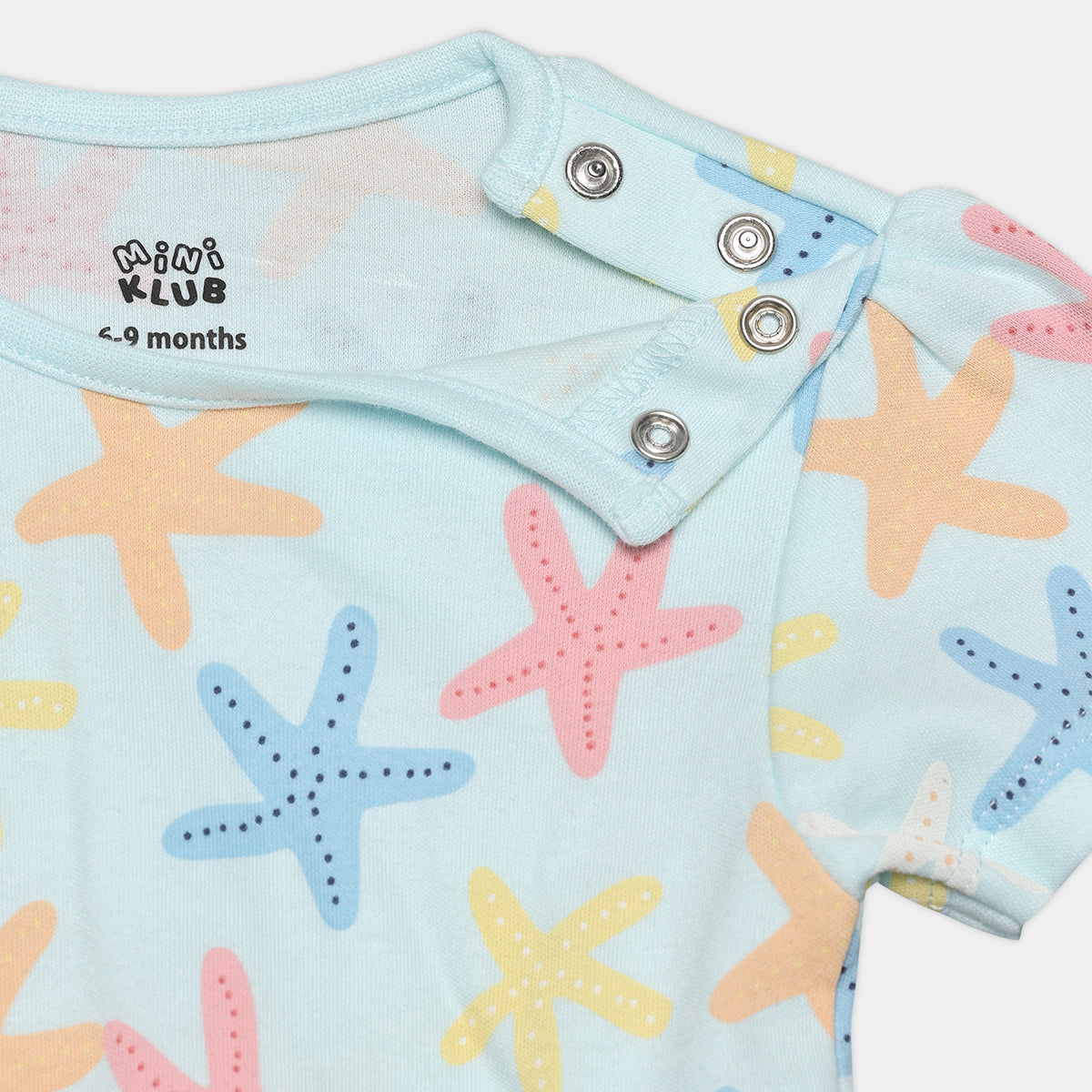 Baby Girls  Starfish Printed Bodysuits Pack Of 2, Multicolor