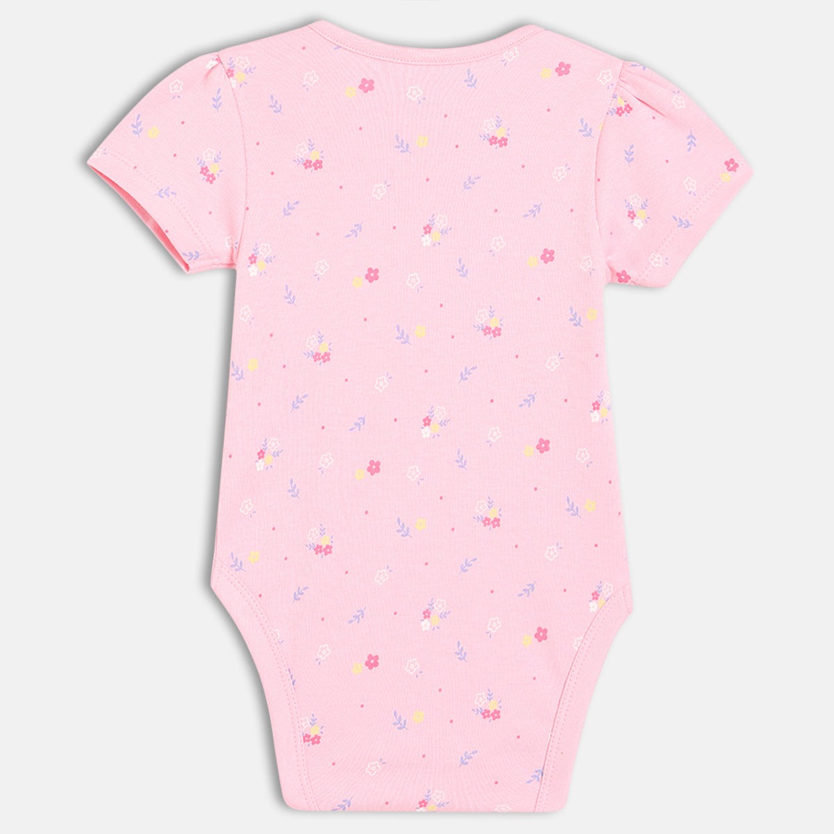 Baby Girls Floral Printed and Graphic Bodysuit Pack of 2, Pink and Cream