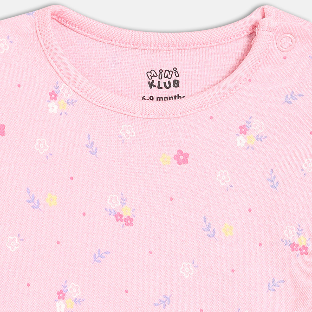 Baby Girls Floral Printed and Graphic Bodysuit Pack of 2, Pink and Cream