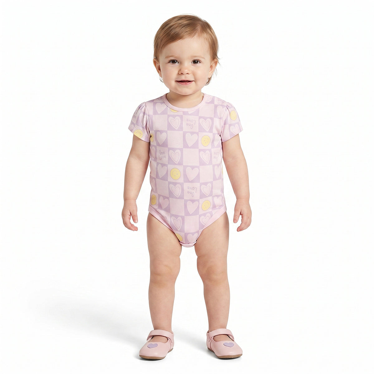 Baby Girls Printed Bodysuits Pack of 2, Mint Green and Light Pink