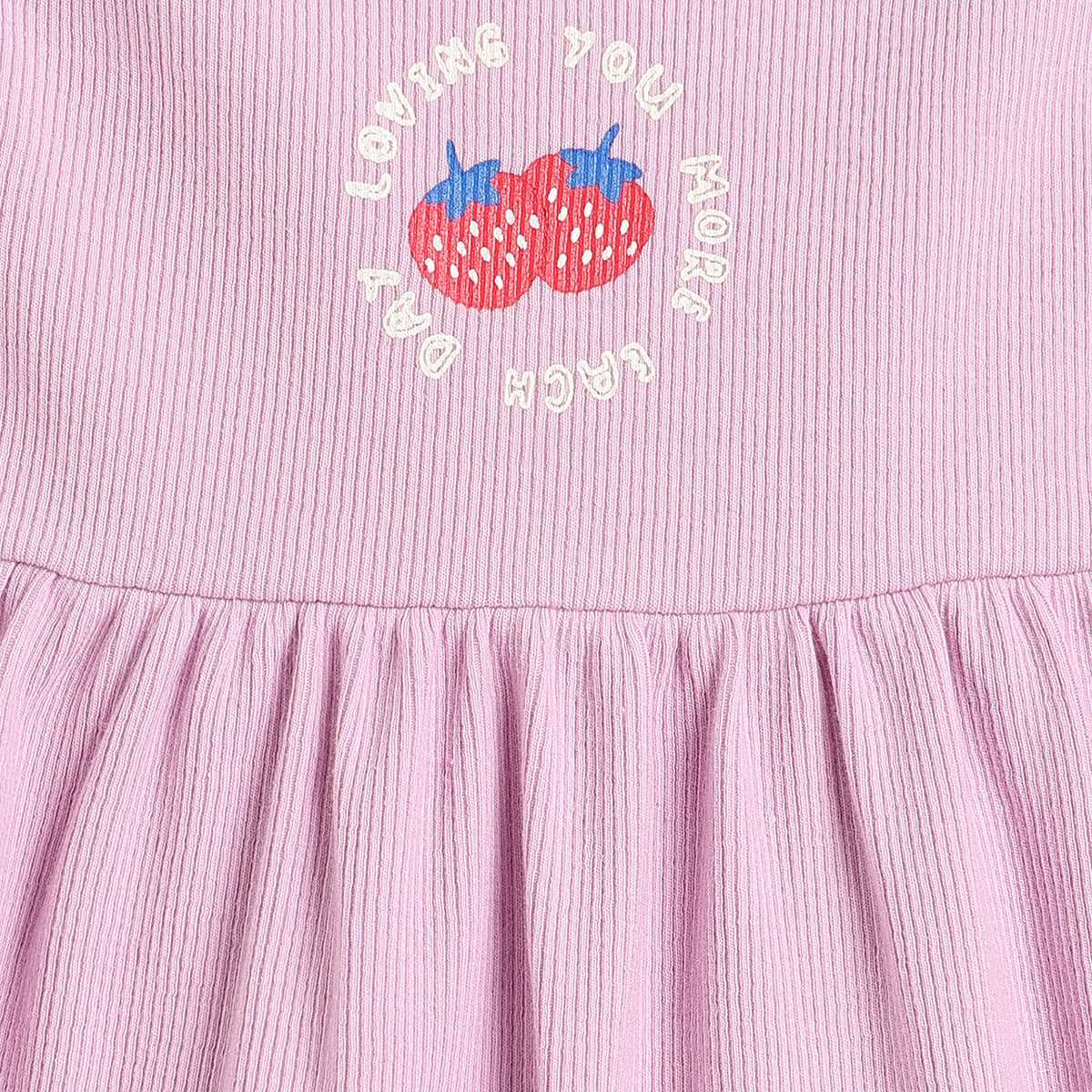 Baby Girls Pack of 2 Strawberry Print Cotton Dresses Regular Fit Casual Dresses