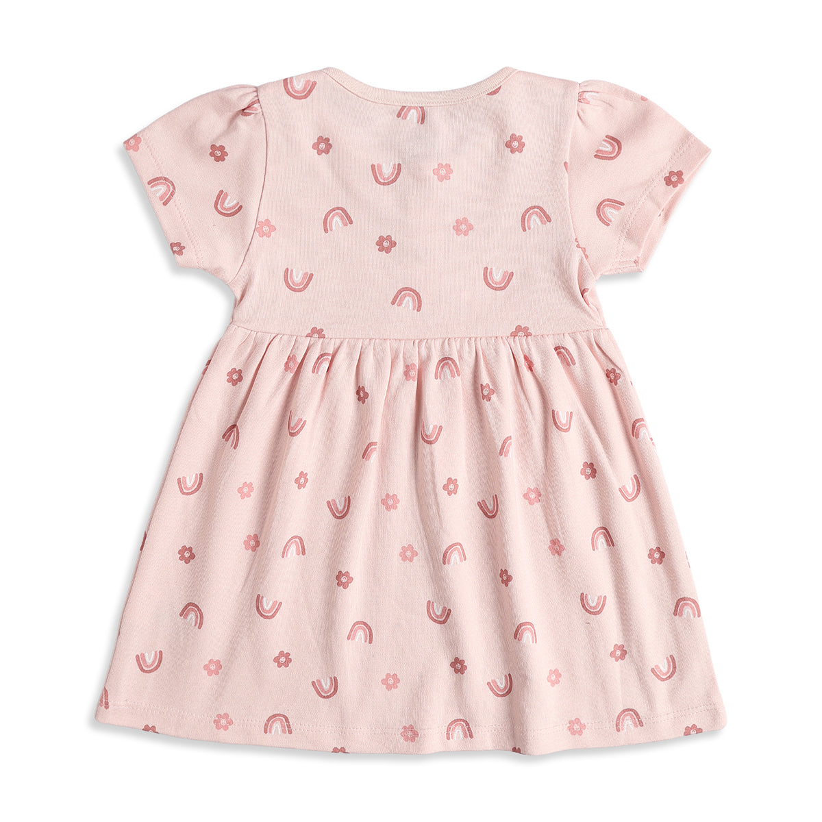 Baby Girls Pack of 2 Printed Cotton Fit & Flare Casual Dresses