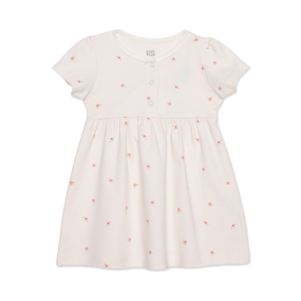 Baby Girls Pink and Off-White Cotton Dresses Pack of 2 Regular Fit Casual Wear