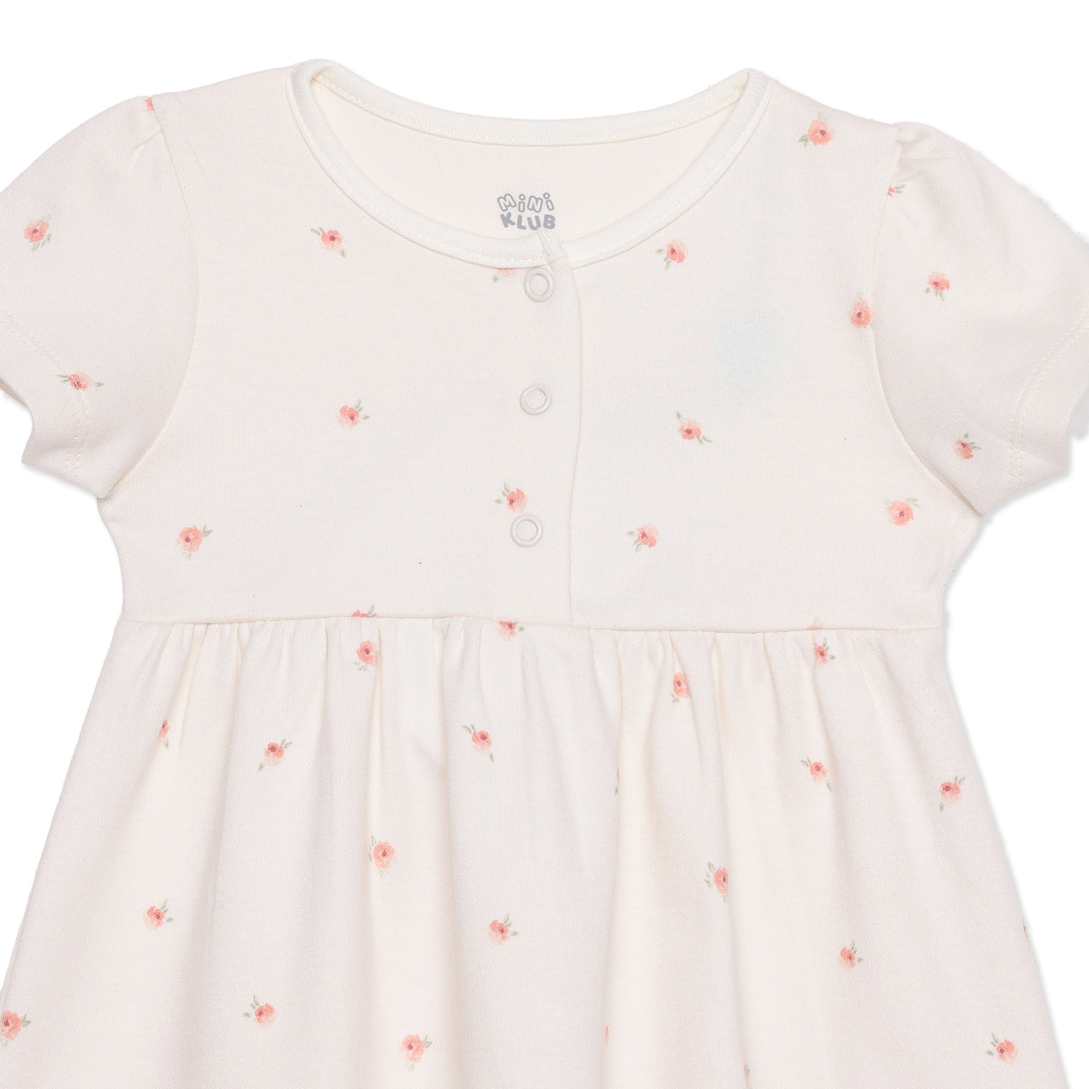 Baby Girls Pink and Off-White Cotton Dresses Pack of 2 Regular Fit Casual Wear