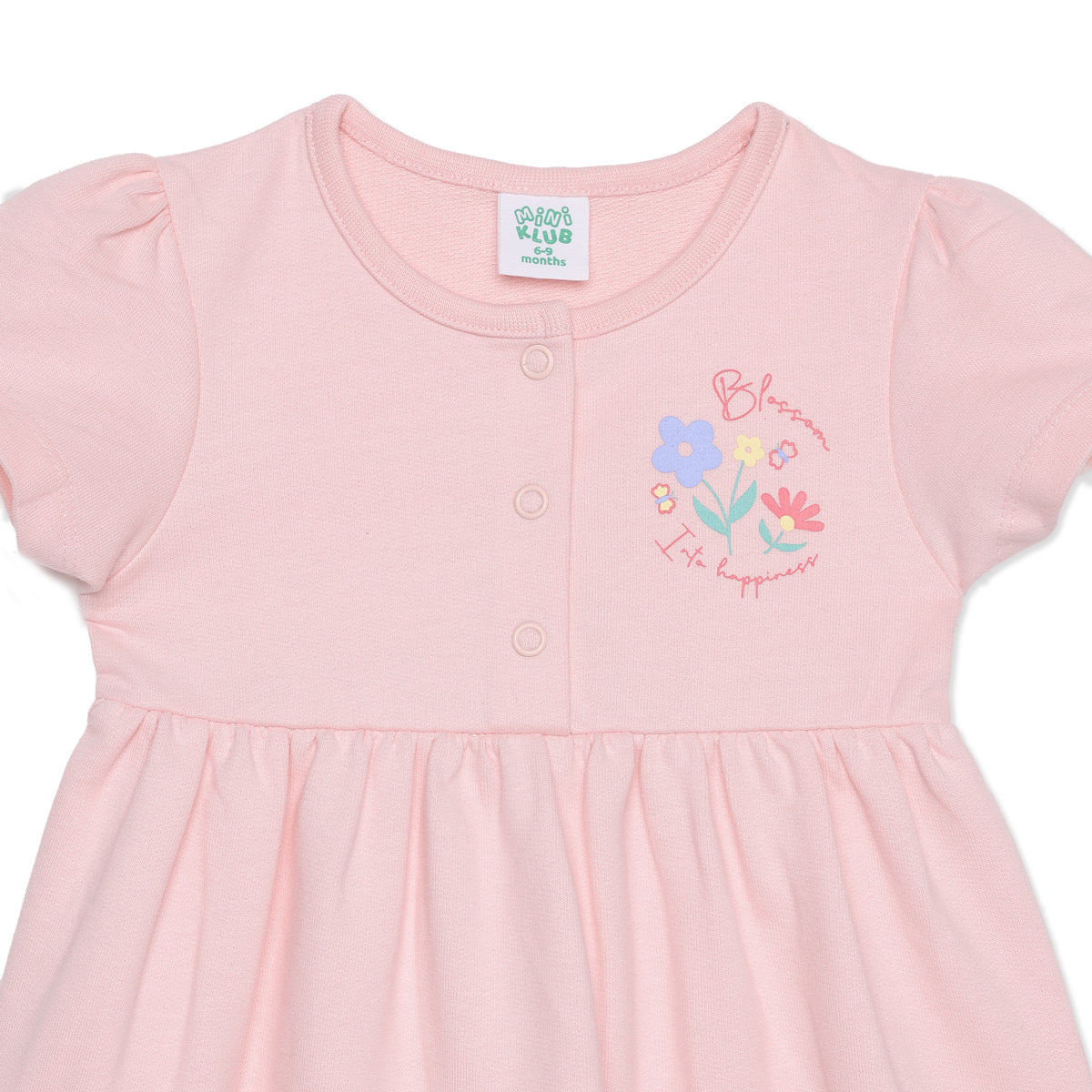 Baby Girls Pink and Off-White Cotton Dresses Pack of 2 Regular Fit Casual Wear