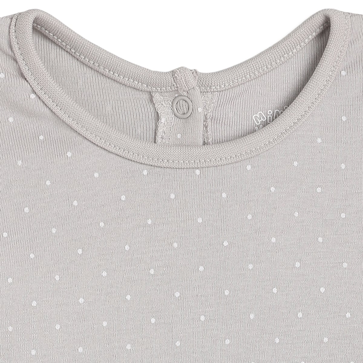 Baby Girls Cream And Grey Cotton Printed Dresses Pack Of 2 Regular Fit Casual Wear