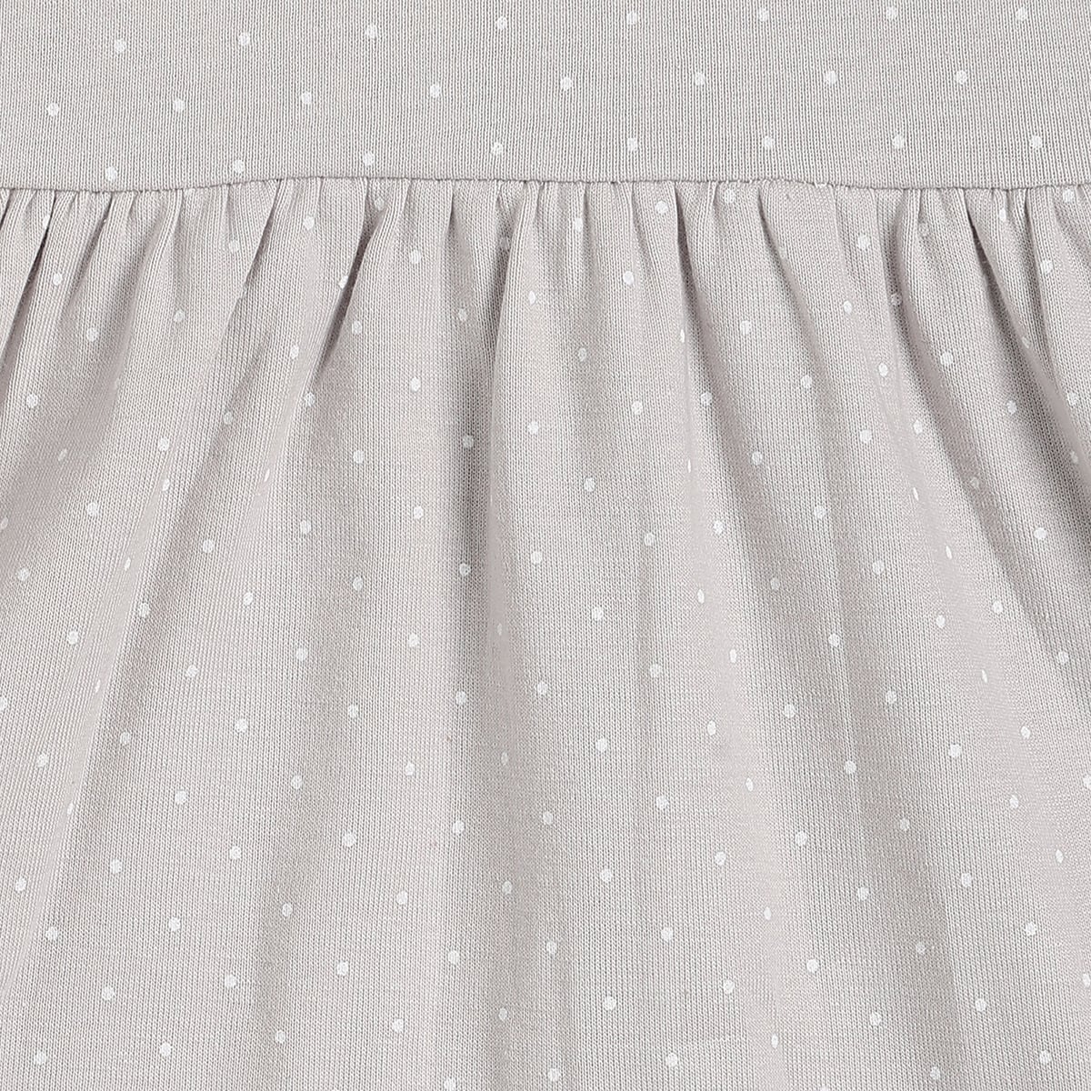 Baby Girls Cream And Grey Cotton Printed Dresses Pack Of 2 Regular Fit Casual Wear