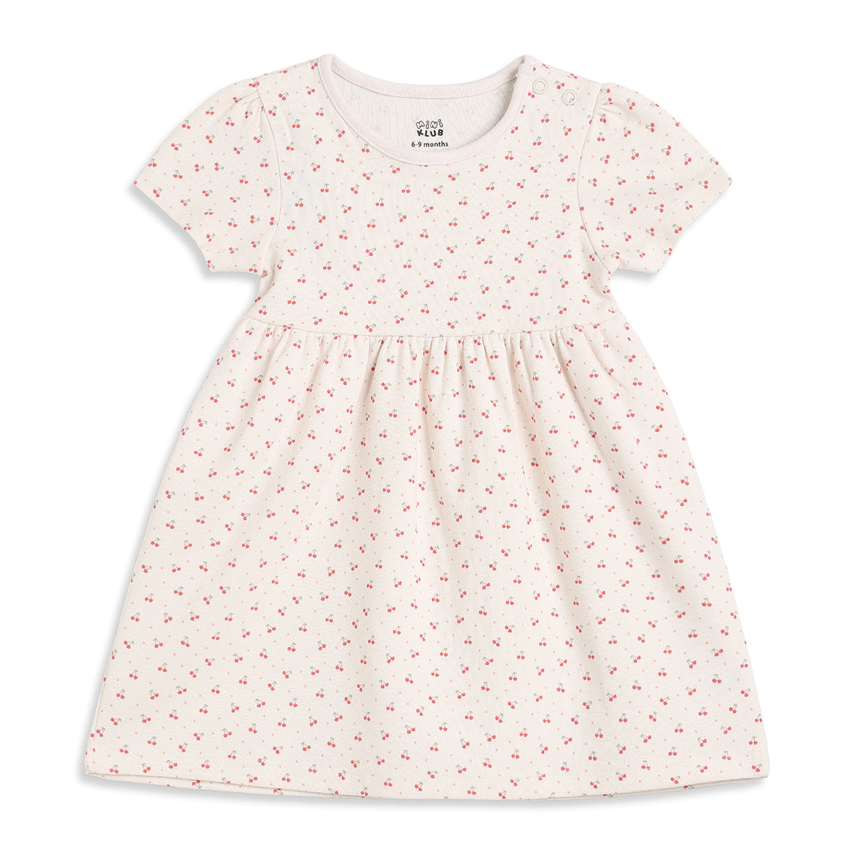 Baby Girls Yellow And Cream Cotton Printed Dresses Pack Of 2 Regular Fit Casual Wear