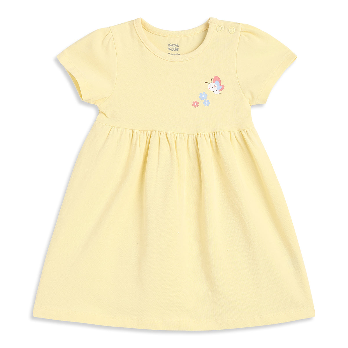 Baby Girls Yellow And Cream Cotton Printed Dresses Pack Of 2 Regular Fit Casual Wear
