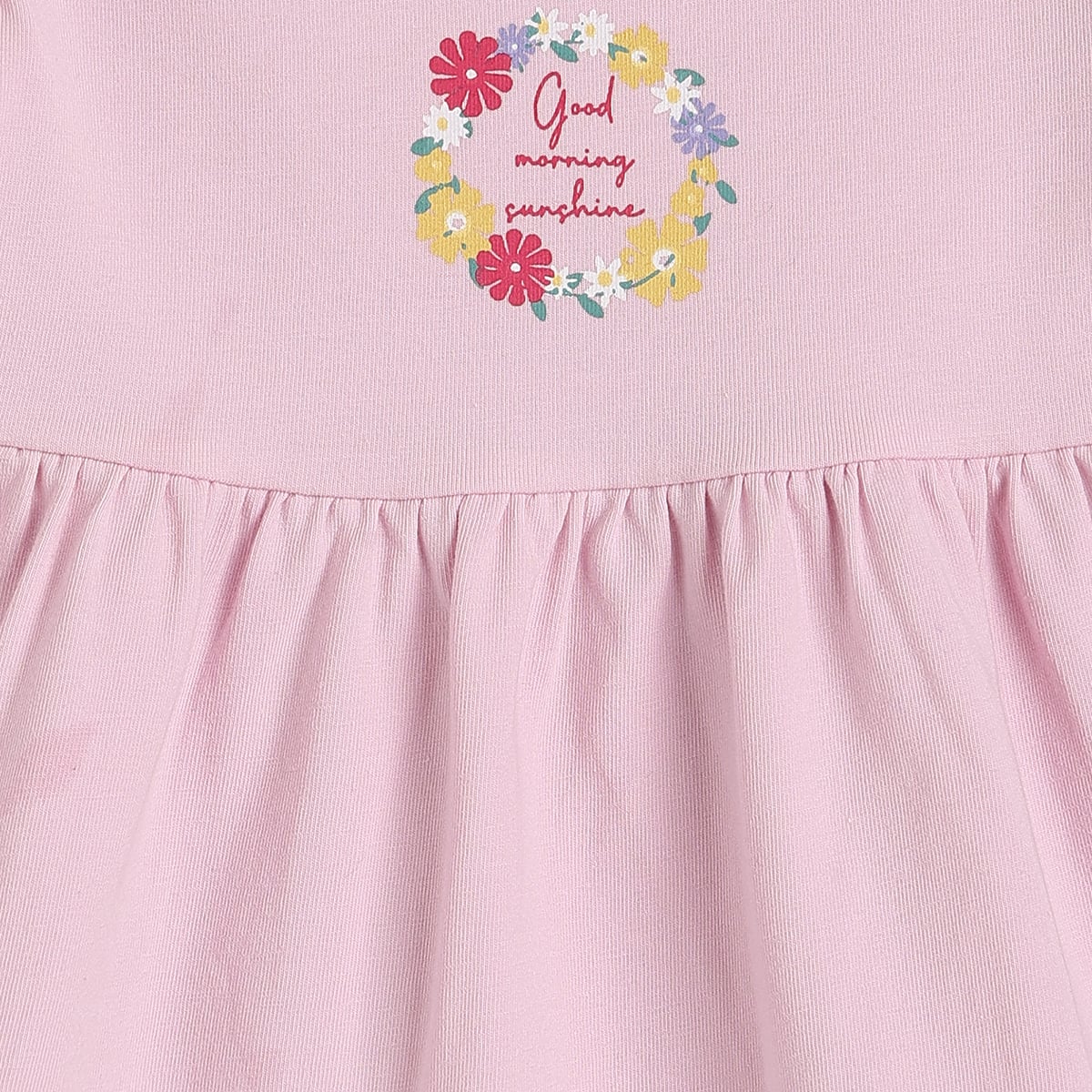 Baby Girls Pink And Mint Green Cotton Printed Dresses Pack Of 2 Regular Fit Casual Wear