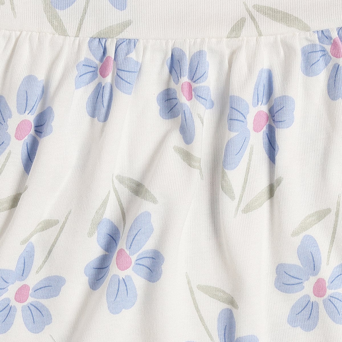 Baby Girls Blue & White Floral Printed Cotton Dress Pack of 2 Regular Fit Casual Dresses