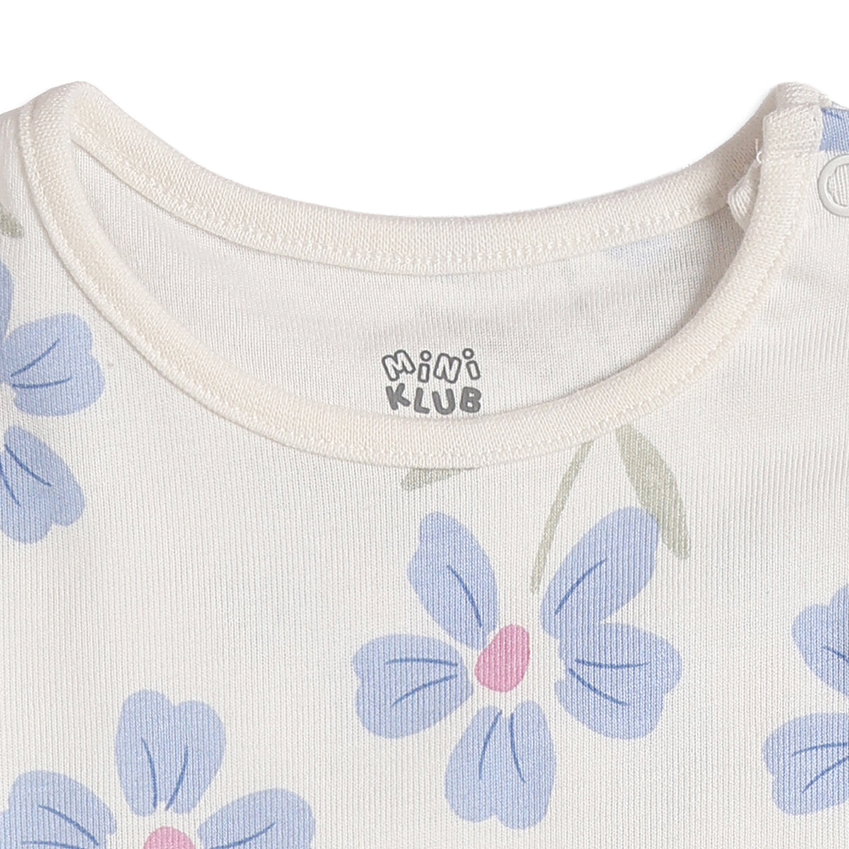 Baby Girls Blue & White Floral Printed Cotton Dress Pack of 2 Regular Fit Casual Dresses
