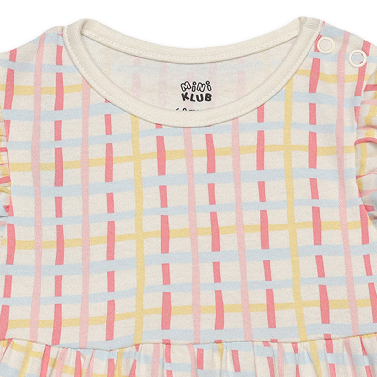 Baby Girls Checked and Sea Life Printed Dresses Pack of 2, Multicolor