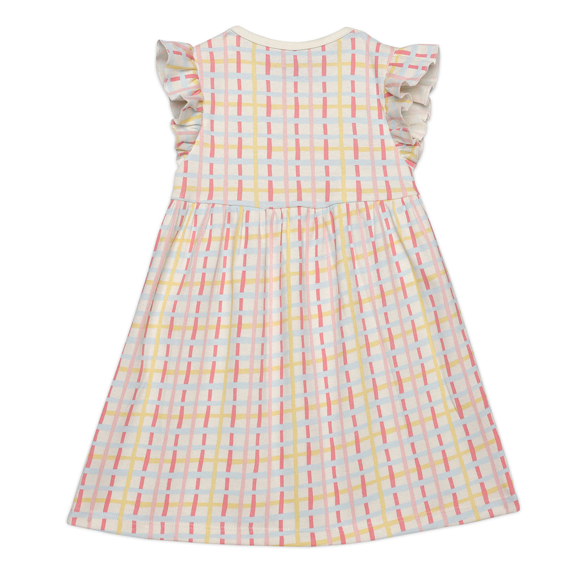 Baby Girls Checked and Sea Life Printed Dresses Pack of 2, Multicolor