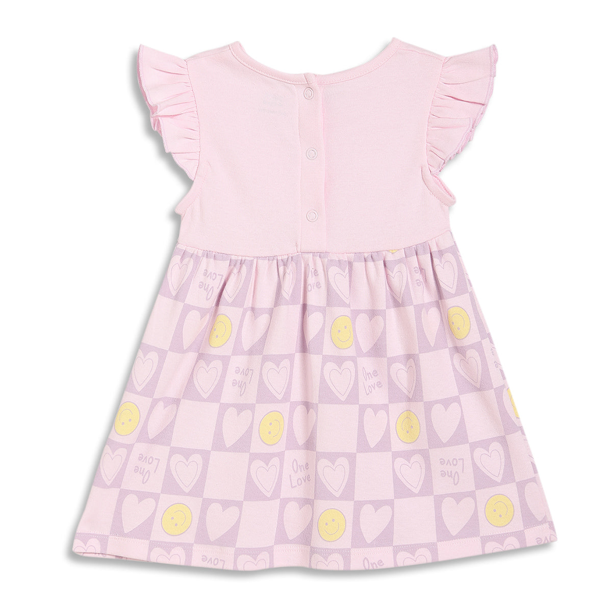 Baby Girls Cherry Print Dresses Pack of 2, Yellow and Pink