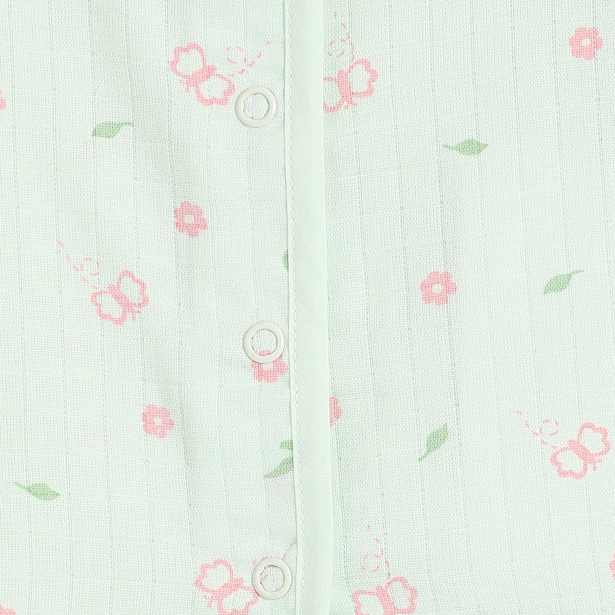 Baby Girls Blue and Green Cotton Muslin Printed Front Open Vests Pack of 2 Regular Fit Casual Wear