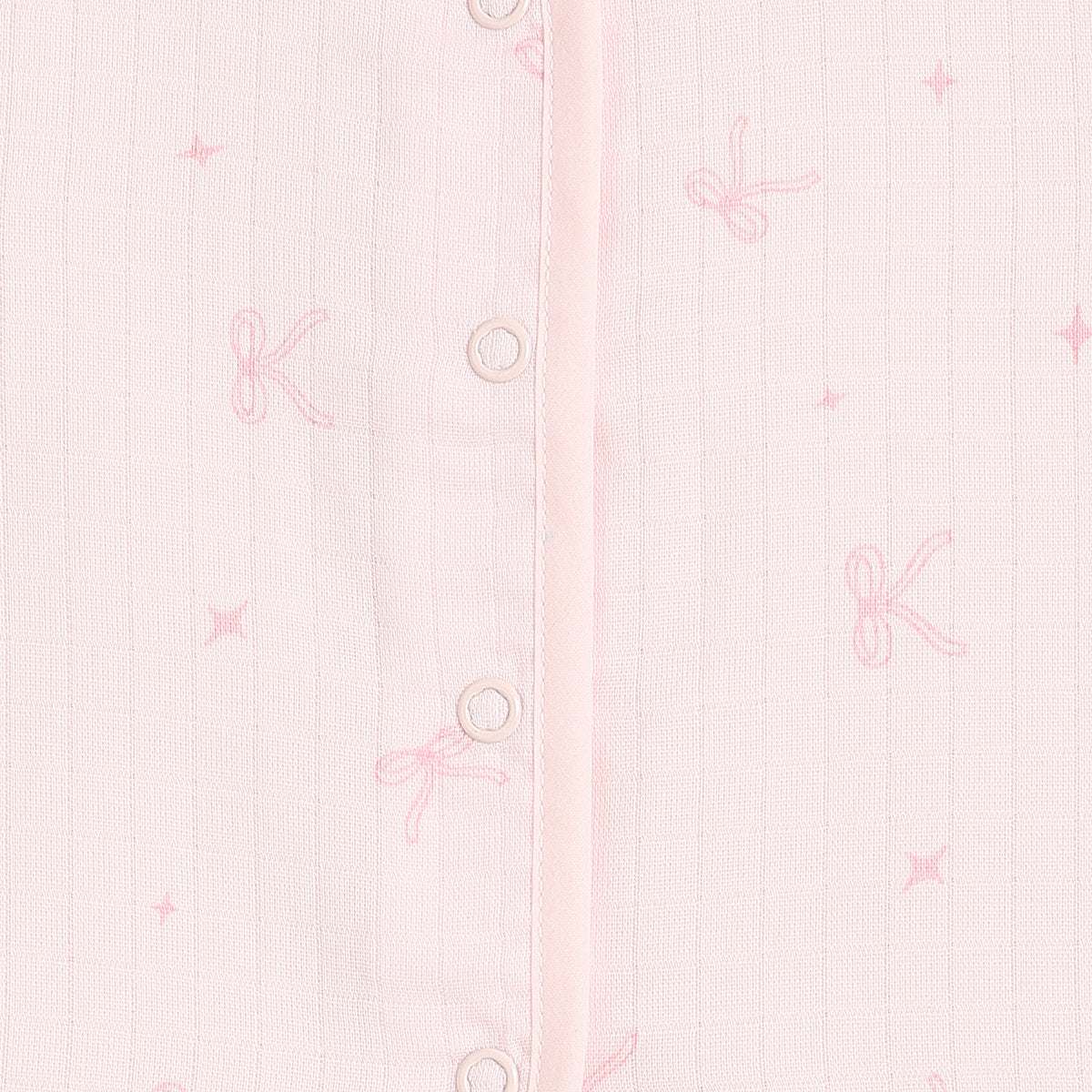 Baby Girls Pink And Cream Cotton Printed Front Open Vests Pack Of 2 Regular Fit Everyday Wear
