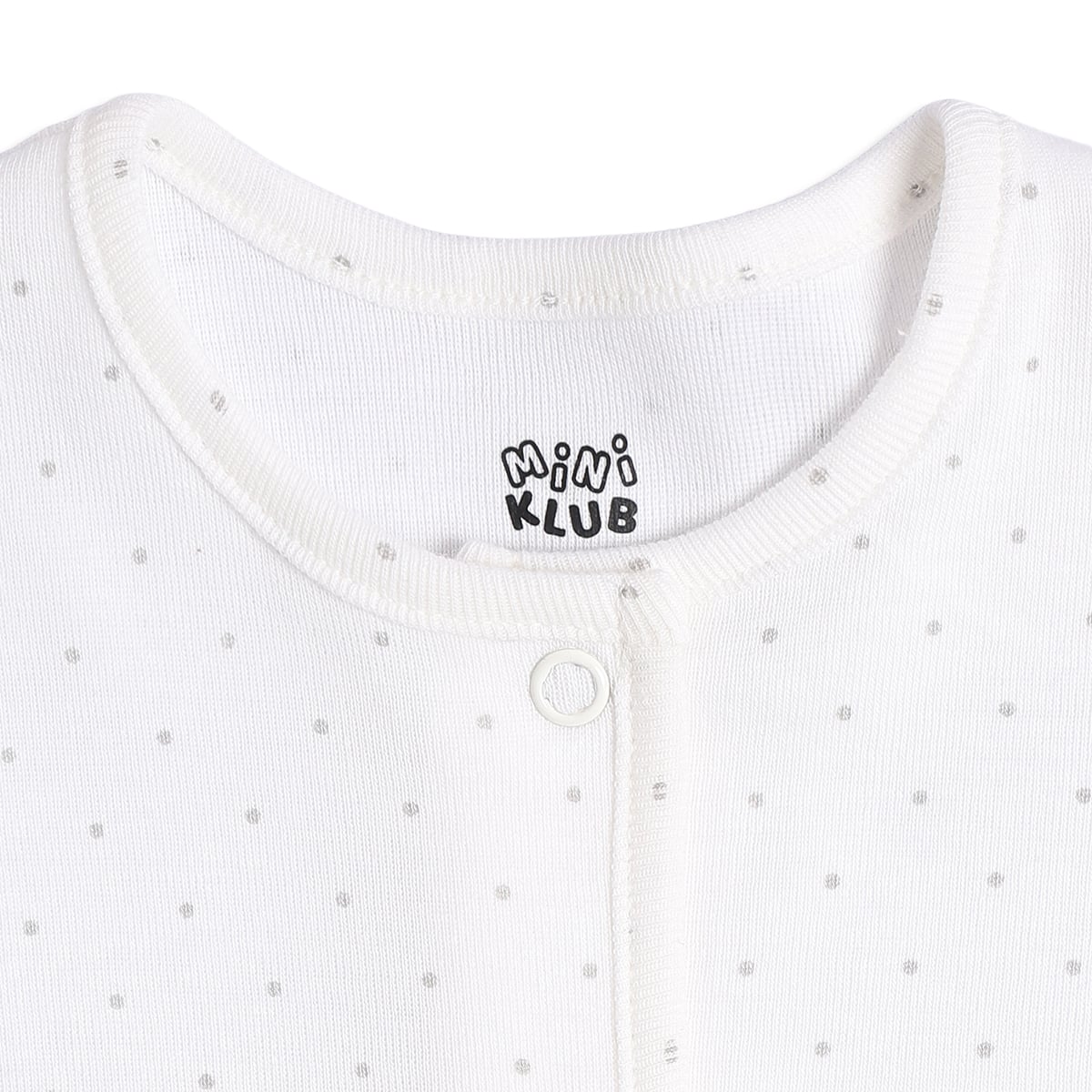 Baby Unisex Off White And White Cotton Penguin And Dotted Printed Front Open Vests Pack Of 2 Regular Fit Casual Wear