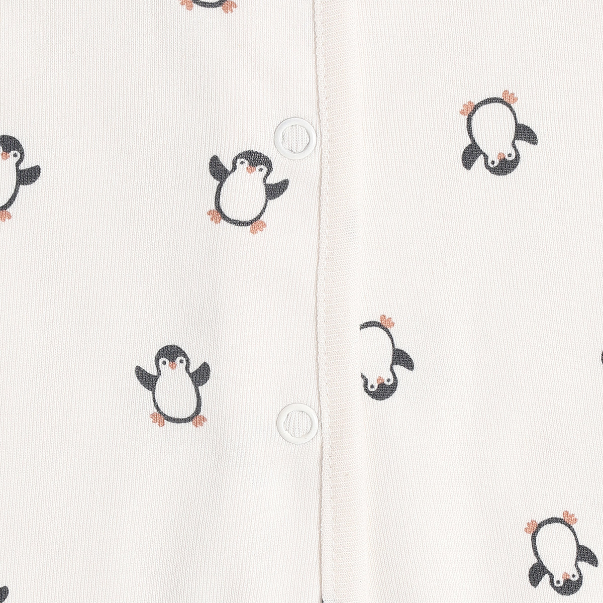 Baby Girls Penguin Print And Polka Dot Front Open Vests Pack of 2, White