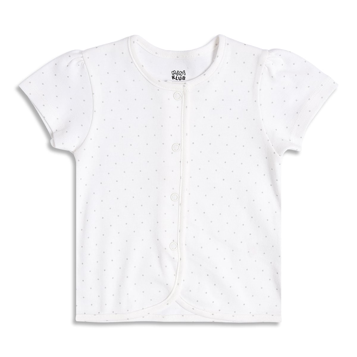 Baby Unisex Off White And White Cotton Penguin And Dotted Printed Front Open Vests Pack Of 2 Regular Fit Casual Wear