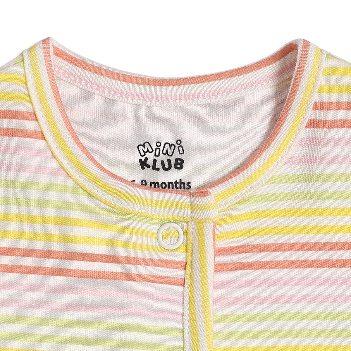 Baby Girls White & Pink Striped Cotton Front Open Vest Pack of 2 Regular Fit Casual Baby Vests