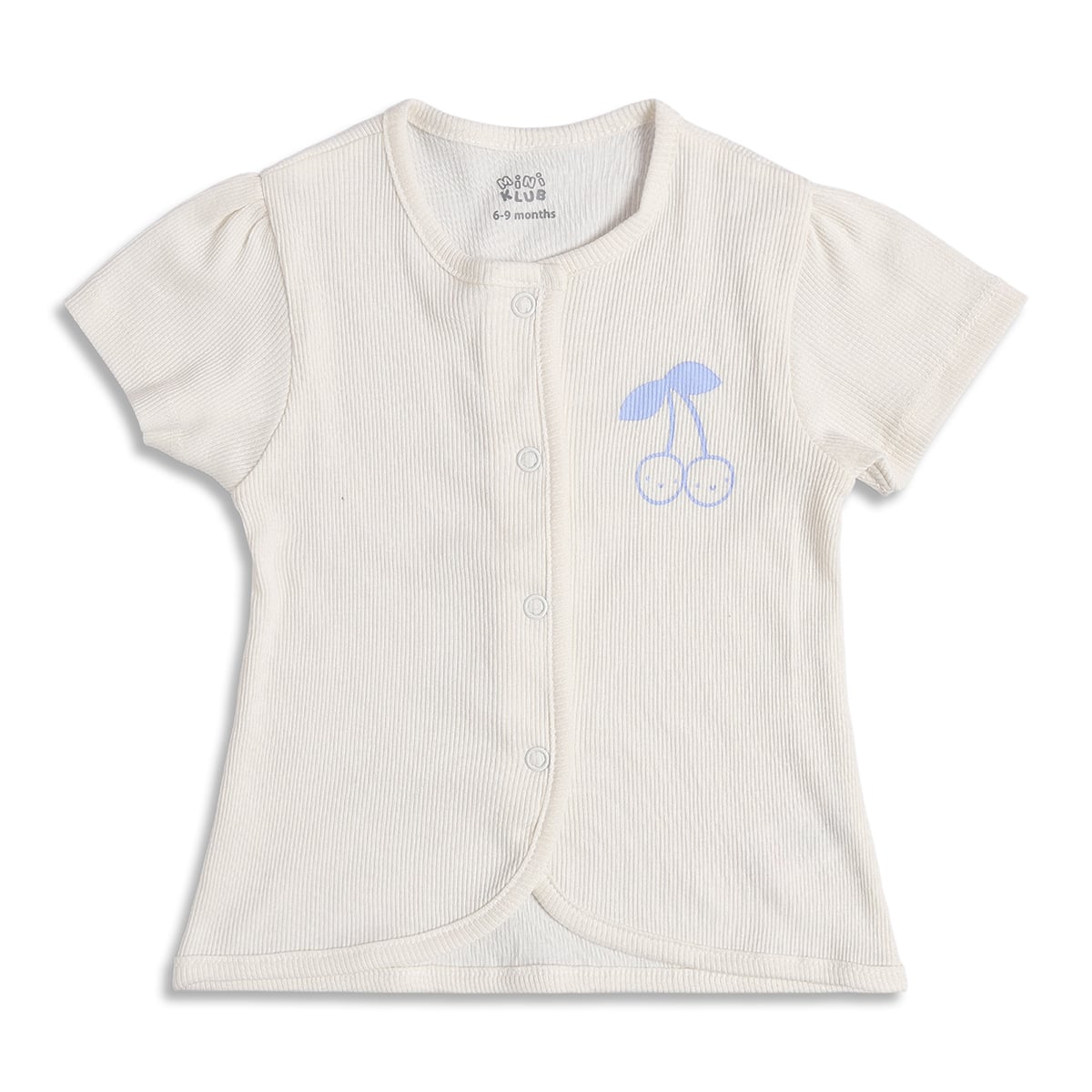 Baby Girls White & Pink Striped Cotton Front Open Vest Pack of 2 Regular Fit Casual Baby Vests
