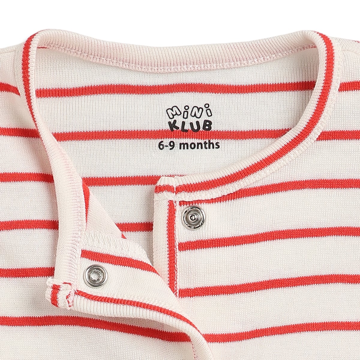 Baby Girls Red & White Striped Cotton Front Open Vest Pack of 2 Regular Fit Casual Baby Vests