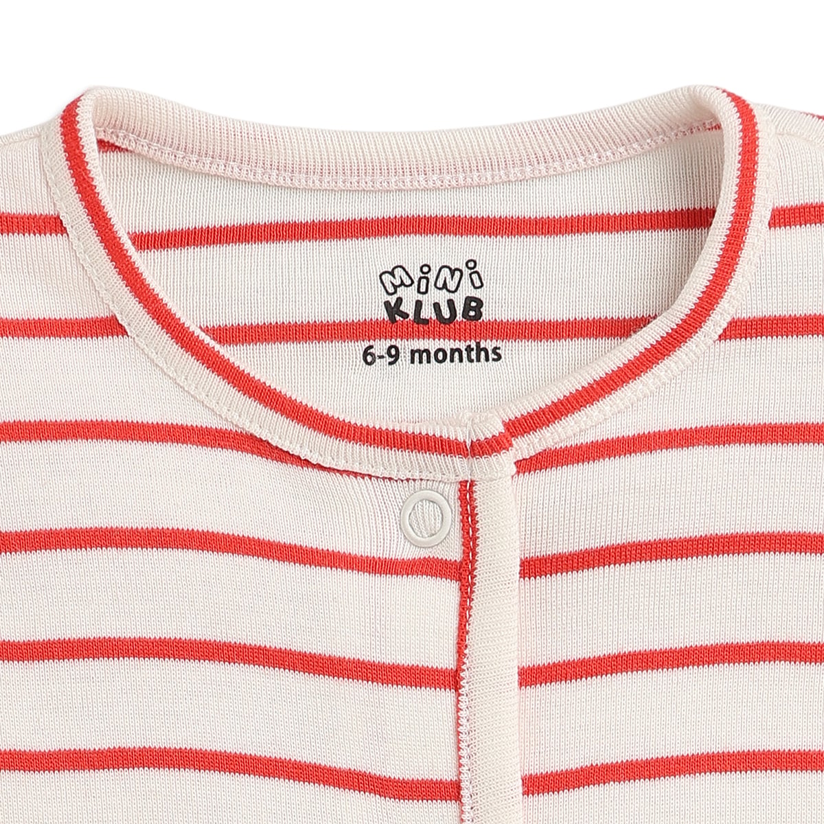 Baby Girls Red & White Striped Cotton Front Open Vest Pack of 2 Regular Fit Casual Baby Vests