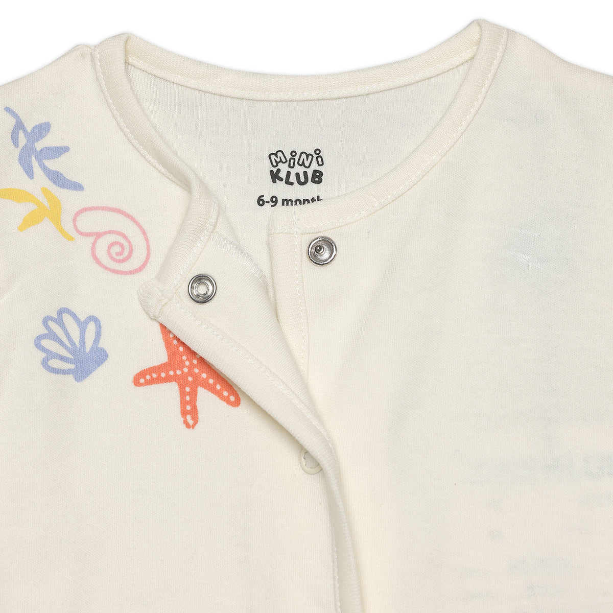 Baby Girls Star Fish Printed Front Open Vests Pack Of 2, Multicolor