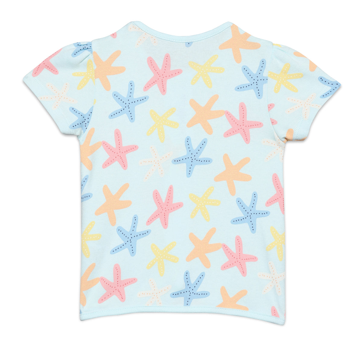 Baby Girls Star Fish Printed Front Open Vests Pack Of 2, Multicolor
