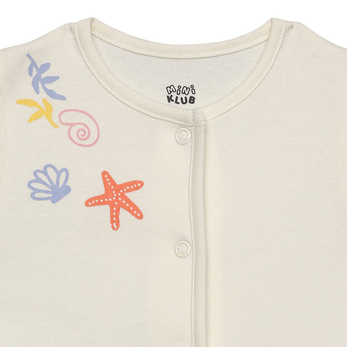 Baby Girls Star Fish Printed Front Open Vests Pack Of 2, Multicolor