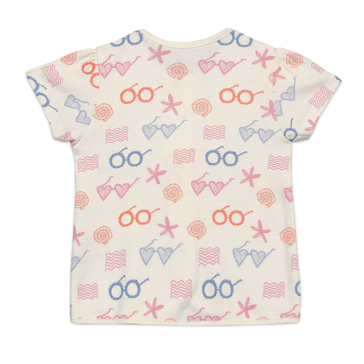 Baby Girls Sea Life Printed Front Open Vests Pack Of 2, Multicolor