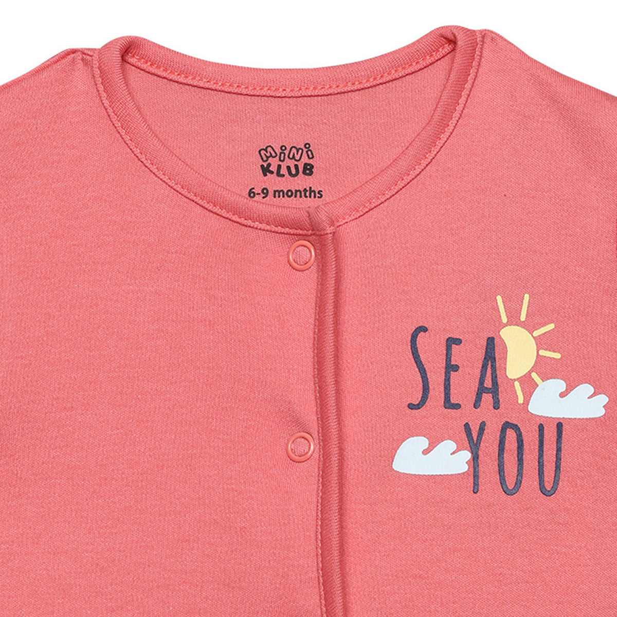 Baby Girls Sea Life Printed Front Open Vests Pack Of 2, Multicolor