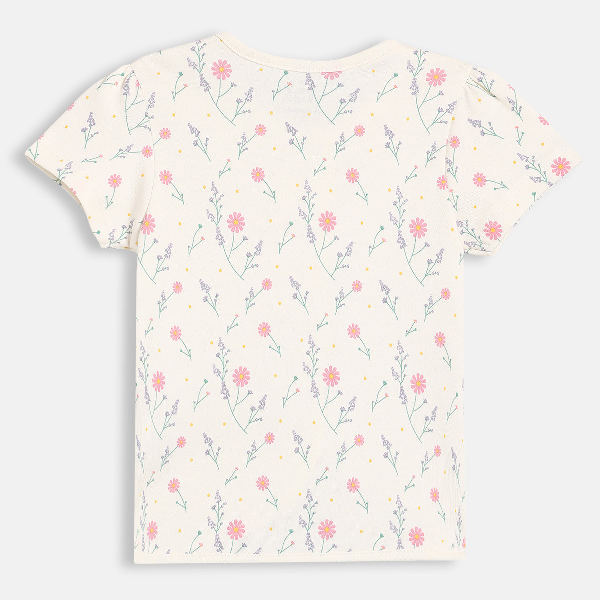 Baby Girls Floral Printed & Solid Front Open Vest Pack of 2, Green & Off White