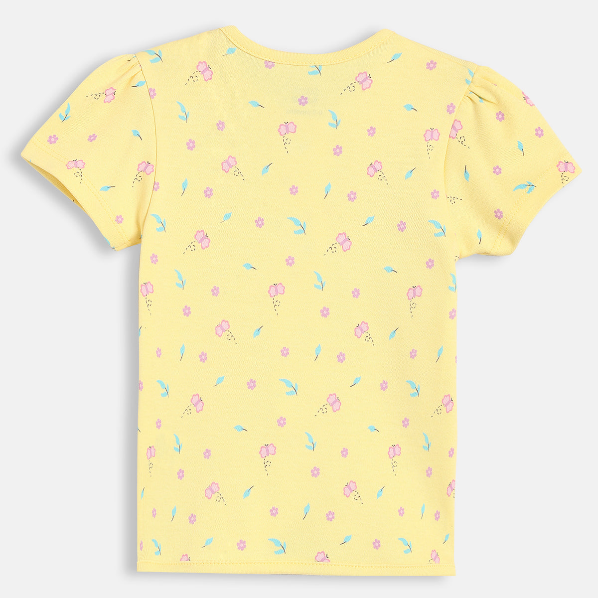 Baby Girls Floral Printed Front Open Vest Pack of 2, Yellow & Lavender