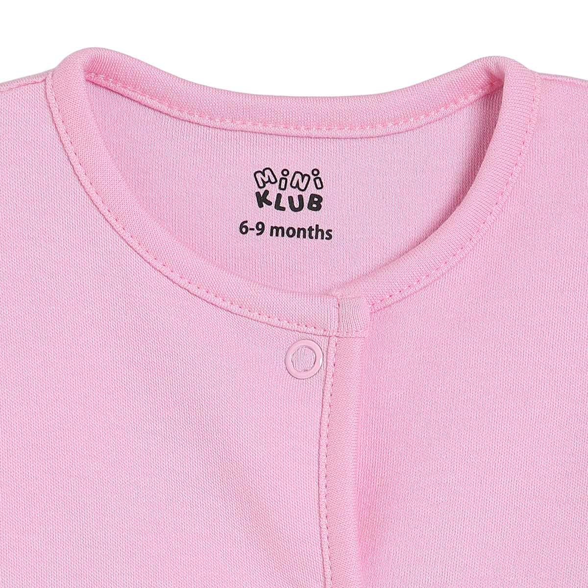 Baby Girls Striped and Graphic Print Front Open Vests Pack of 2, Pink and White