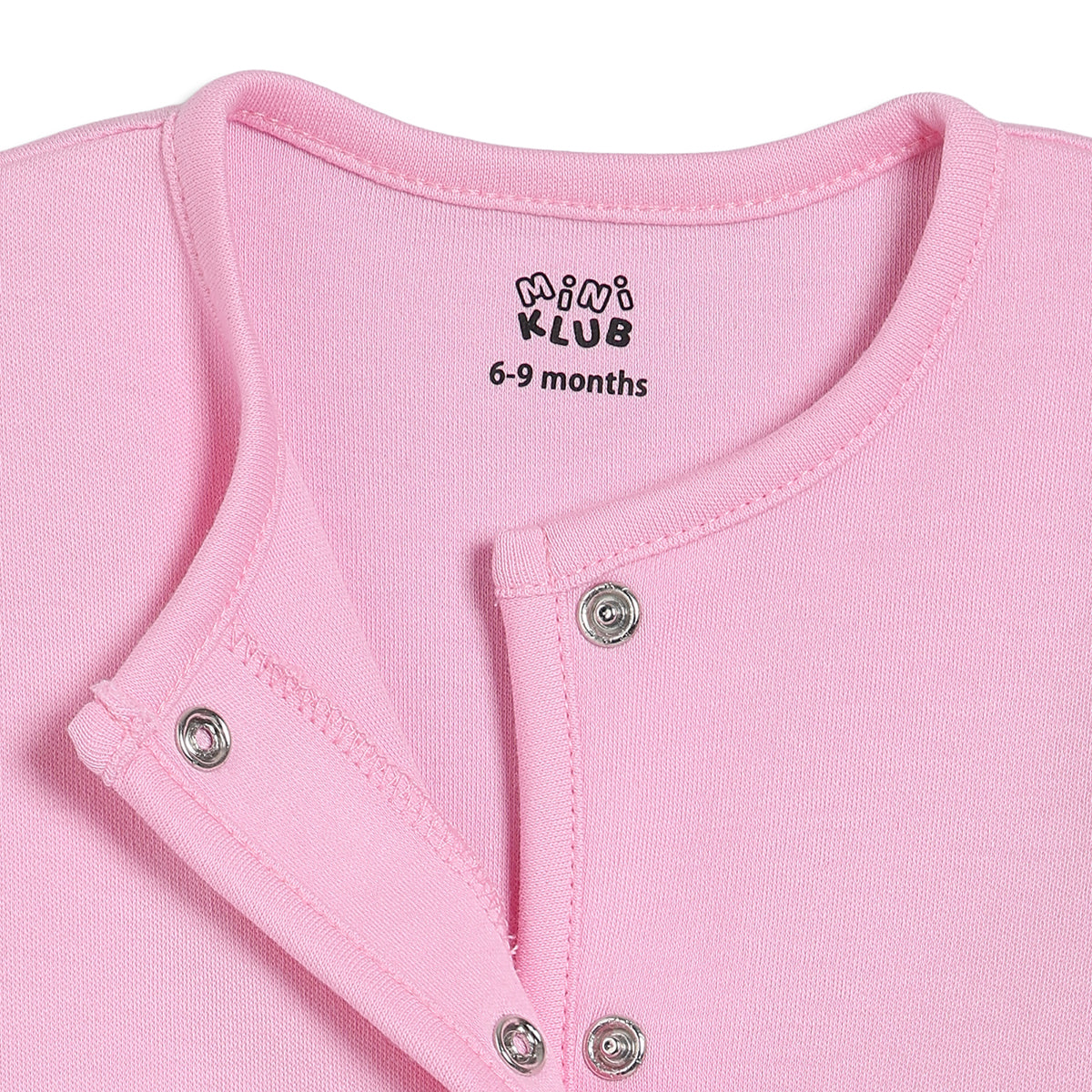 Baby Girls Striped and Graphic Print Front Open Vests Pack of 2, Pink and White