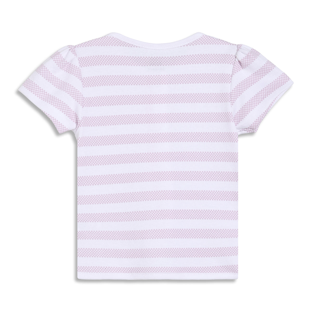 Baby Girls Striped and Graphic Print Front Open Vests Pack of 2, Pink and White