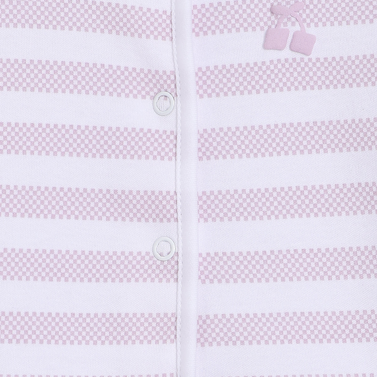 Baby Girls Striped and Graphic Print Front Open Vests Pack of 2, Pink and White