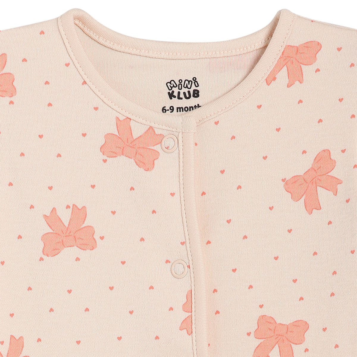 Baby Girls Bow Print Front Open Vest Pack of 2, Peach and Aqua Blue