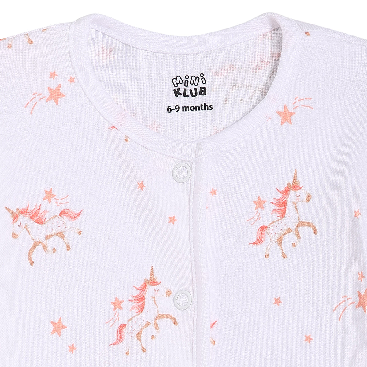 Baby Girls Boots and Spurs Print Front Open Vest Pack of 2, White and Peach