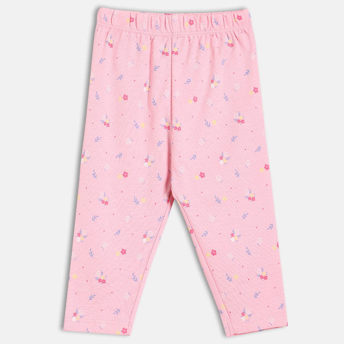 Baby Girls Duck and Floral Print Knit Bottom Pack of 2, Pink and Lavender