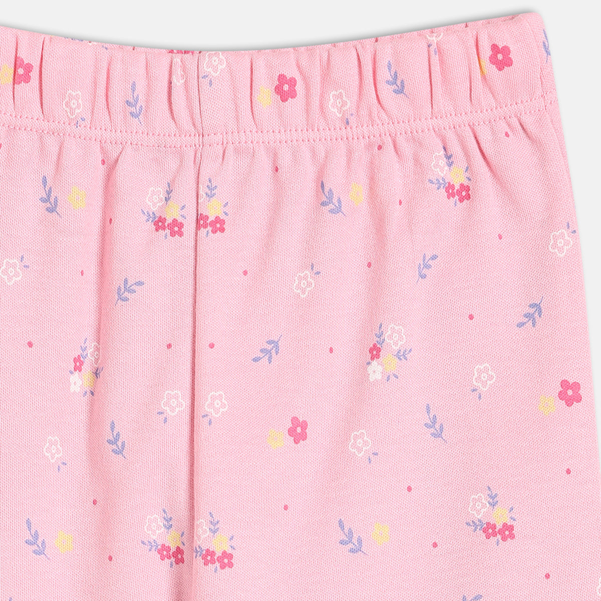 Baby Girls Duck and Floral Print Knit Bottom Pack of 2, Pink and Lavender
